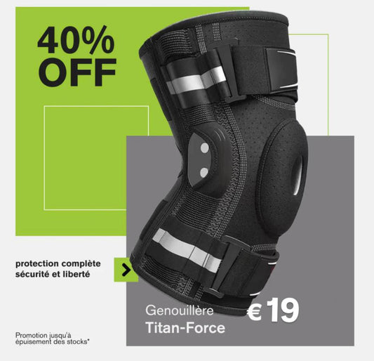 Protection orthopédique articulée du genou | Genouillère Titan‑Force 